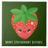 Carreau jolie cuisine de décoration de fraise Kawaii (Devant)