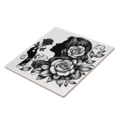 Carreau Jolie femme artisanale artisanale (Côté)