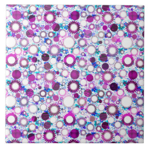 Carreau Jolie fleurs colorées soleil motif