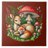 Carreau Jolie forêt amoureux des animaux renard renard ren (Devant)