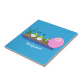 Carreau Jolie grenouilles drôles bubblegum dessin animé il (Côté)