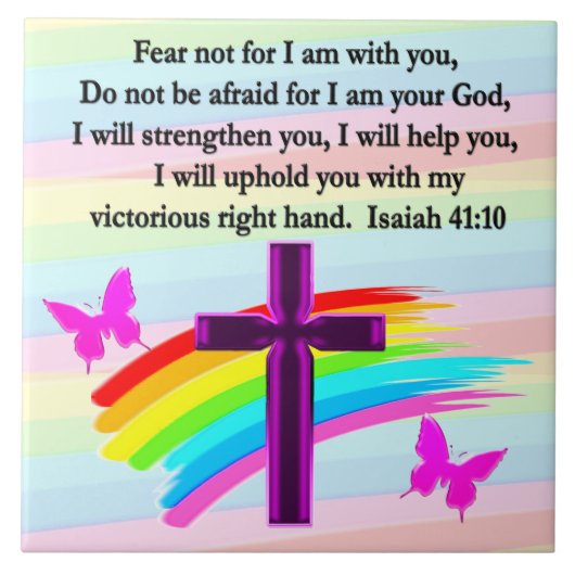 CARREAU JOLIE ISAIAH 41:10 BIBLE VERSE DESIGN (Devant)