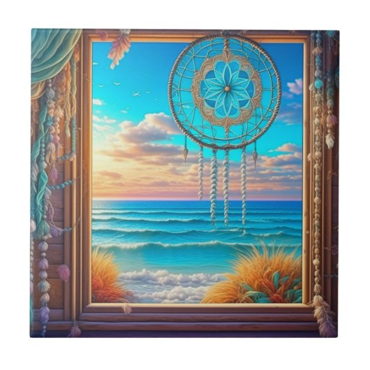 Carreau Jolie plage Dreamcatcher sur fenêtre (Devant)