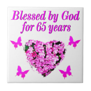CARREAU JOLIE ROSE FLORALE 65E ANNIVERSAIRE CONCEPTION
