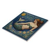 Carreau Jolie sirène dans le conte de l'océan (Côté)