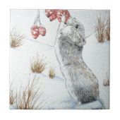 Carreau jolie souris neige (Devant)