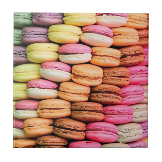 Carreau Jolis macarons colorés originaux (Devant)