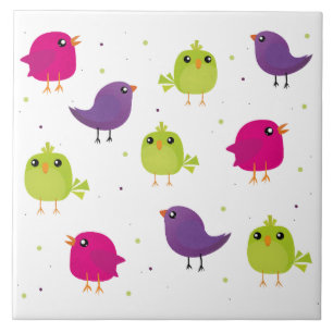 Carreau Jolis oiseaux colorés