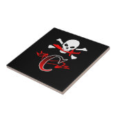 Carreau Jolly roger C Monogramme initial (Côté)