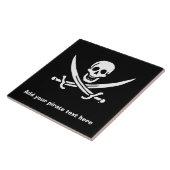 Carreau Jolly roger drapeau de pirate (Côté)