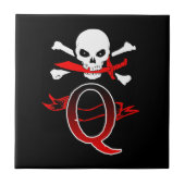 Carreau Jolly roger Q Monogramme initial (Devant)