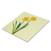 Carreau Jonquilles jaunes de ressort - modèle de jonquille (Côté)