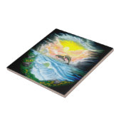 Carreau Jouer aux dauphins sous le soleil (Côté)