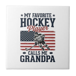 Carreau Joueur de hockey préféré m'appelle grand-père vint