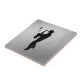 Carreau Joueur saxophone Silver (Côté)