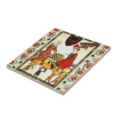 CARREAU JOUEURS D'ÉCHECS MÉDIÉVAUX EN COUR ET ROSES DE LA (Côté)