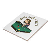 Carreau Joueuse de billard léger (Côté)