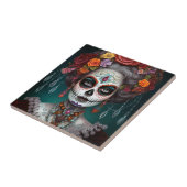 Carreau Jour De La Fille Du Crâne Sucre Des Morts (Côté)