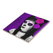 Carreau Jour de la fille morte avec les roses pourpres (Côté)