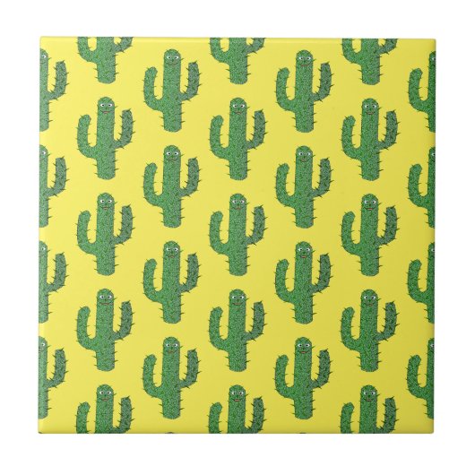 Carreau Jour des morts heureux Cactus Patterned (Devant)