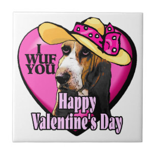 Carreau Jour des Valentines de Basset Hound