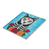 Carreau Jour du chat mort, tuile d'art de chat de crâne de (Côté)