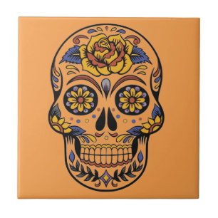 Carreau jour du crâne mexicain des morts