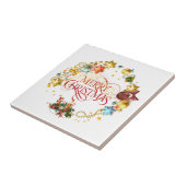 Carreau Joyeuse couronne de Noël (Côté)