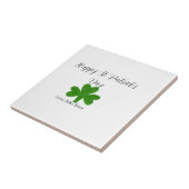 Carreau Joyeuse fête de la Saint-Patrick trèfle vert nom (Côté)