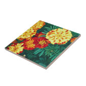 Carreau Joyeuse Fleurs de Marigold brillant Floral (Côté)