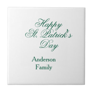 Carreau Joyeuse Saint-Patrick famille nom vert minimal