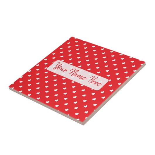 Carreau Joyeuse Saint-Valentin Moderne Motif d'Amour (Côté)