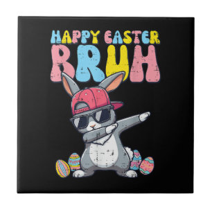 Carreau Joyeuses Pâques Bruh Lapin Dab Danse Lapin