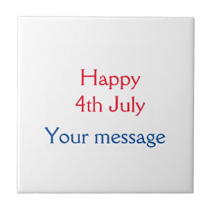 Carreau Joyeux 4 juillet jour de l'indépendance ajoutez no