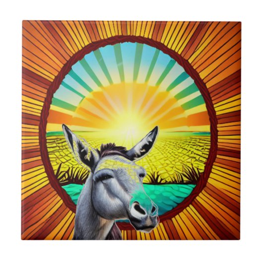 Carreau Joyeux Âne Sunshine (Devant)