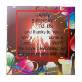 Carreau Joyeux anniversaire à nous Art Imprimer (Devant)