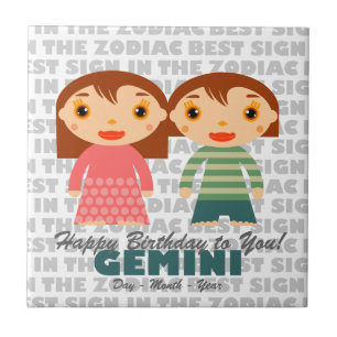 Carreau Joyeux anniversaire de Gemini