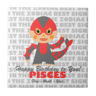 Carreau Joyeux anniversaire de Pisces