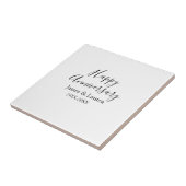Carreau Joyeux anniversaire mariage nom date année simple (Côté)