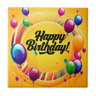 Carreau Joyeux Anniversaire Vibrant