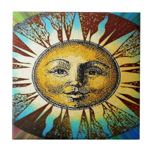 Carreau Joyeux cadeau Sun God imprimé