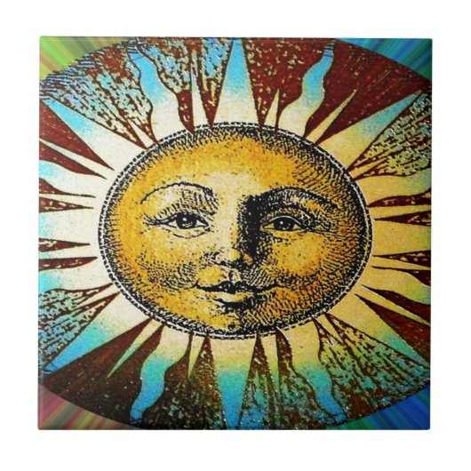 Carreau Joyeux cadeau Sun God imprimé (Devant)