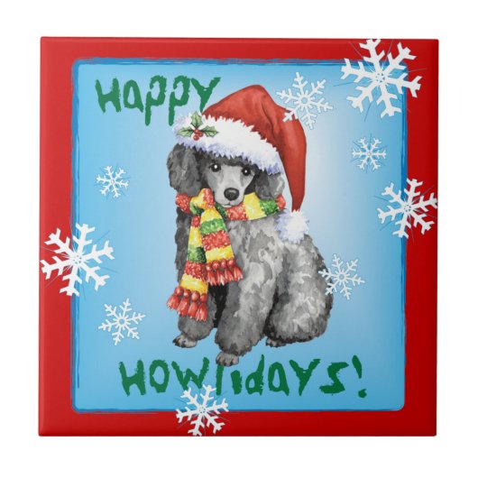 Carreau Joyeux caniche miniature Howliday (Devant)