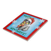 Carreau Joyeux caniche miniature Howliday (Côté)