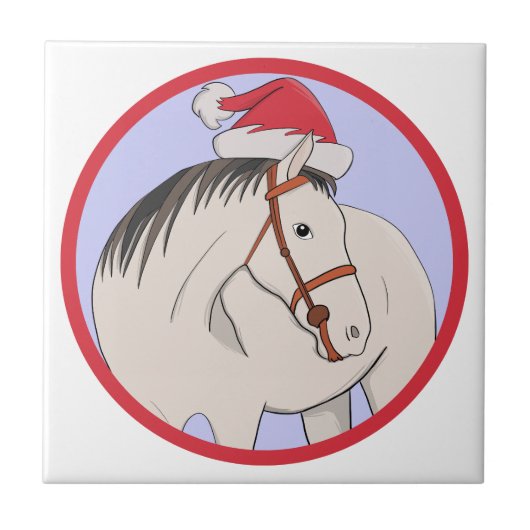 Carreau Joyeux Cheval de Noël (Devant)