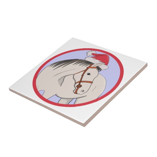 Carreau Joyeux Cheval de Noël (Côté)