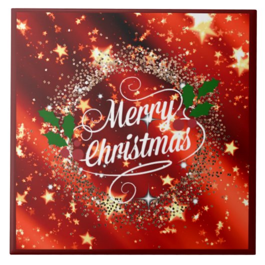 Carreau Joyeux Christmans, parties scintillant et brillanc (Devant)