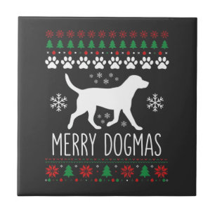 Carreau Joyeux Dogmas Noël Chien Vecteur