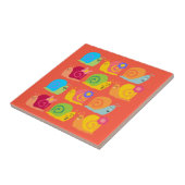 Carreau Joyeux escargots mignons (Côté)