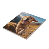 Carreau Joyeux Golden Retriever en cours (Côté)